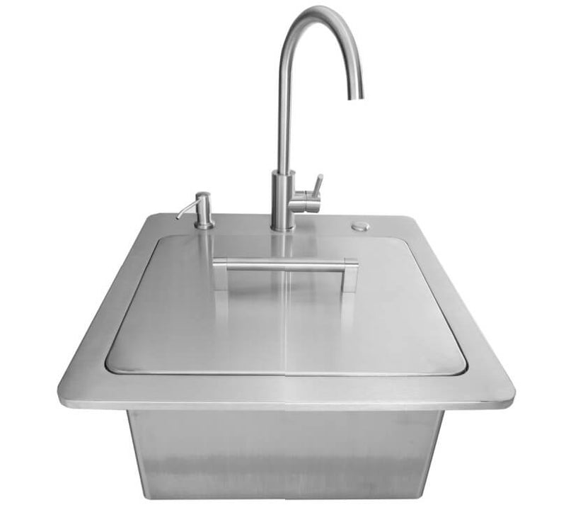 Coyote 21 Inch Sink w/ Drain, Faucet & Soap Dispenser - C3SINKF21