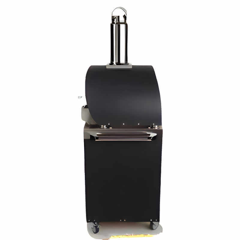Coyote 30-Inch Hybrid Multi-Fuel Outdoor Pizza Oven with Cart - Matte Black