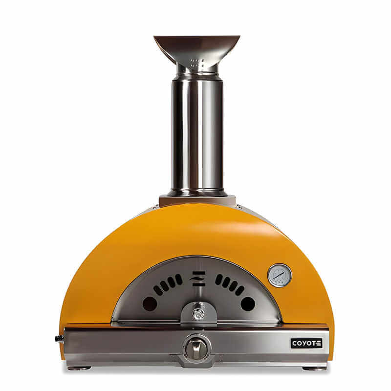 Coyote 30-Inch Hybrid Multi-Fuel Outdoor Pizza Oven - Yellow