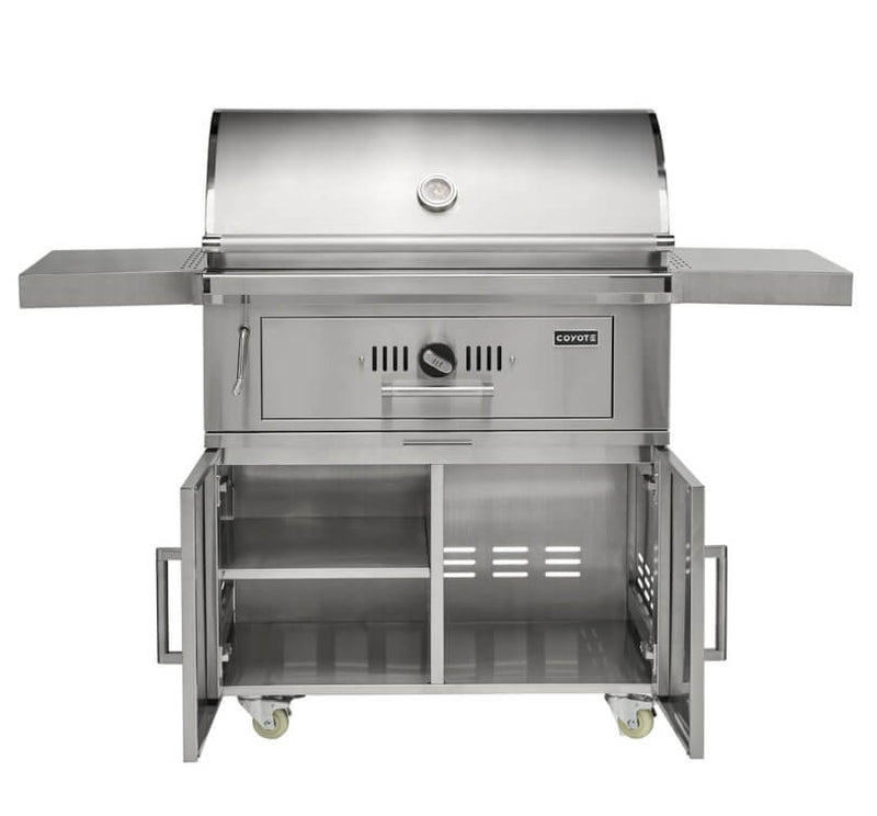 Coyote 36-Inch Stainless Steel Freestanding Charcoal Grill