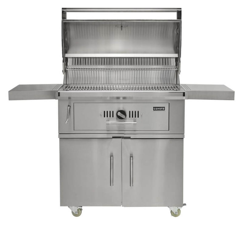 Coyote 36-Inch Stainless Steel Freestanding Charcoal Grill