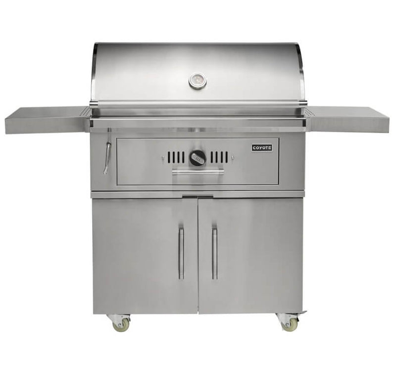 Coyote 36-Inch Stainless Steel Freestanding Charcoal Grill