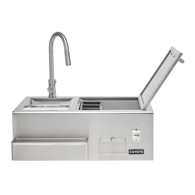 Coyote 30-Inch Stainless Steel Built-In Refreshment Center - C3RC