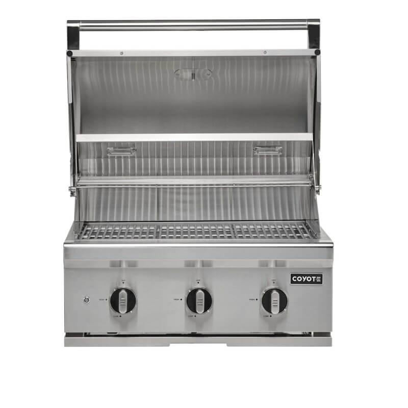 Coyote 3-Piece C-Series 30-Inch 3-Burner Gas Grill Outdoor Kitchen Package