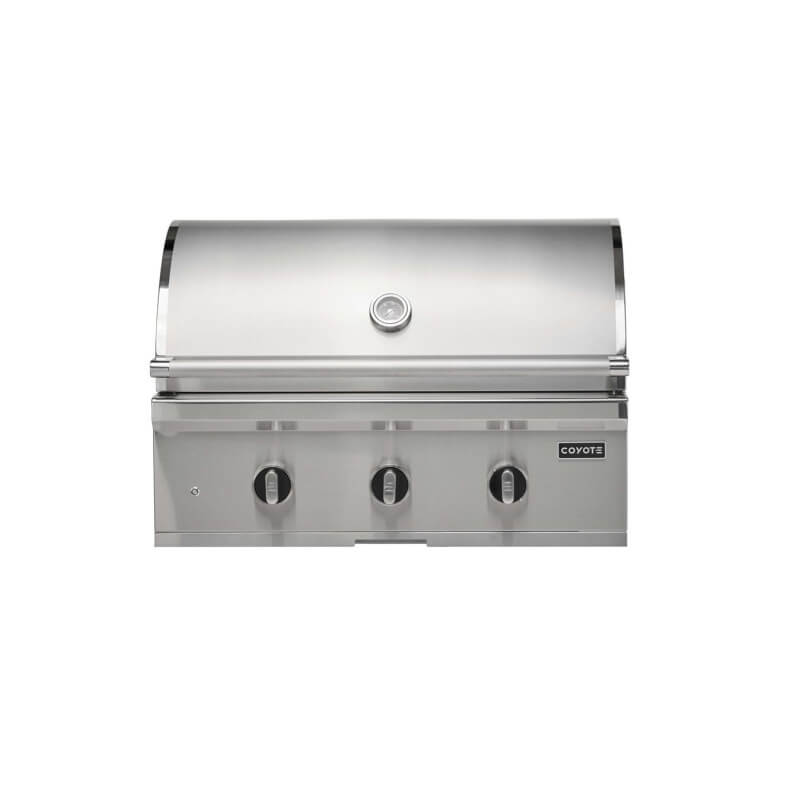 Coyote 3-Piece C-Series 34-Inch 3-Burner Gas Grill Outdoor Kitchen Package