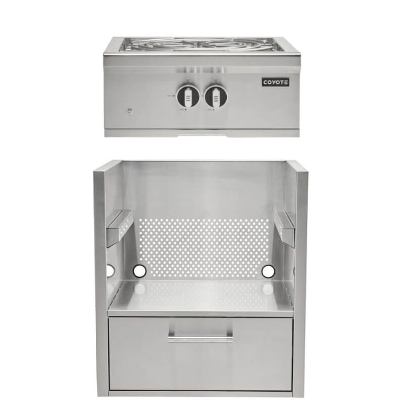Coyote Asado Smoker/Power Burner Stainless Steel Insert Sleeve - C3SLV