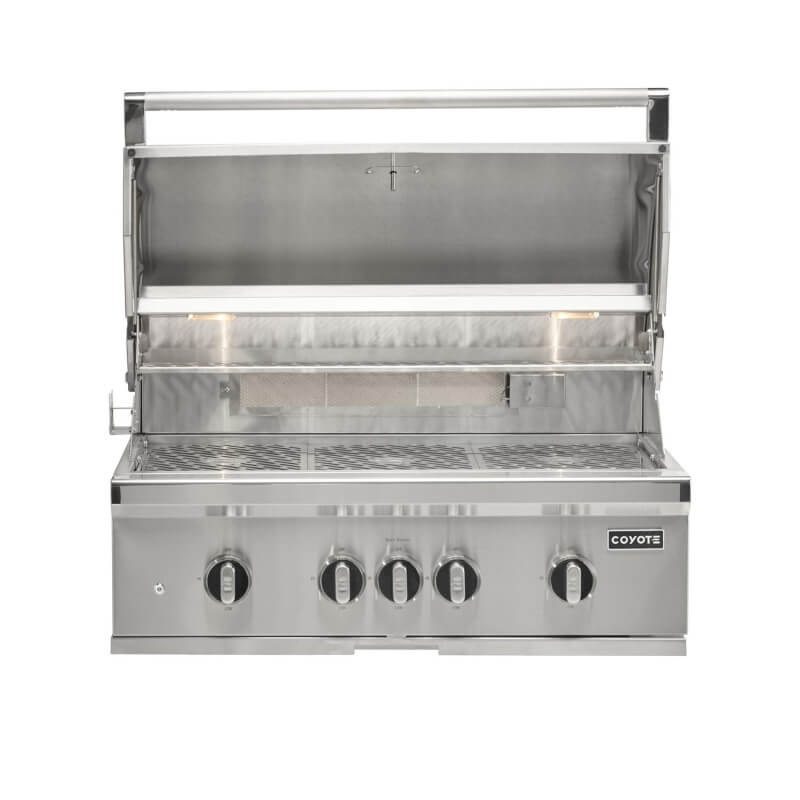 Coyote 7-Piece SL-Series 36-Inch 4-Burner Gas Grill Outdoor Kitchen Package