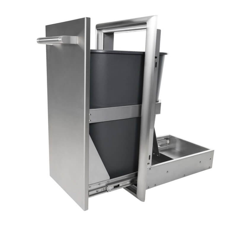 Coyote 15 Inch Single Pull Out Trash / Recycle Bin - C3-STC