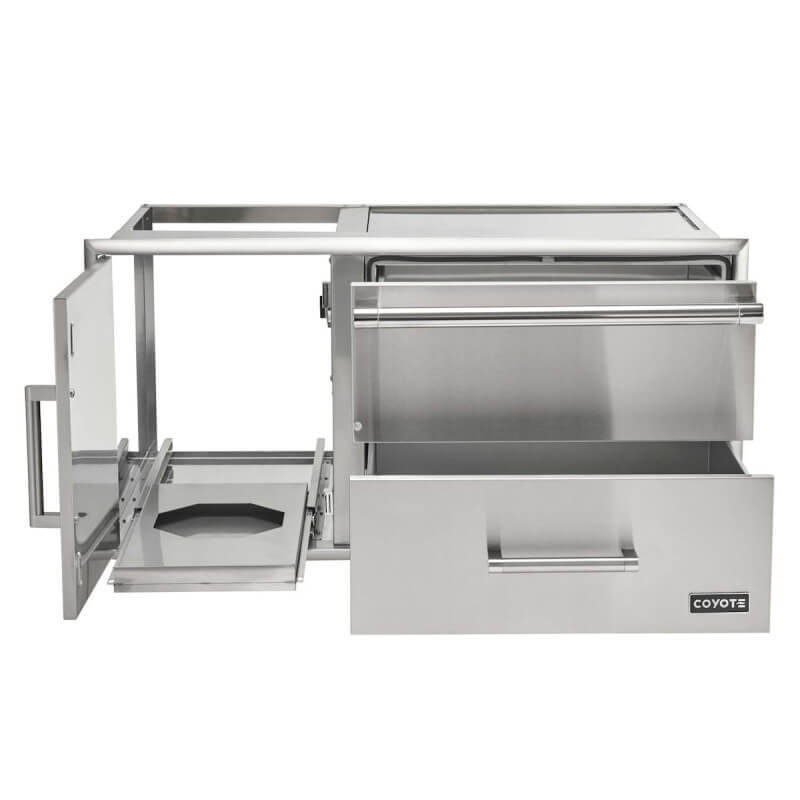 Coyote 42 Inch Warming Drawer & Door Combo - C3-CDWD