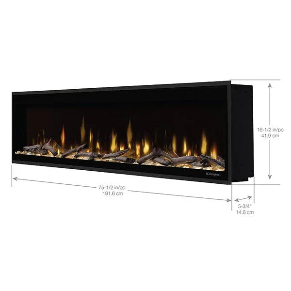 Dimplex Ignite Evolve 74" Built-in Linear Electric Fireplace - Patioscape Outdoors