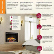 Dimplex Nova 23-Inch Plug-in Electric Firebox with Acrylic Ember Bed - Patioscape Outdoors