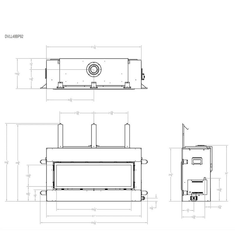 Empire Boulevard Direct Vent 48" Gas Fireplace - Patioscape Outdoors