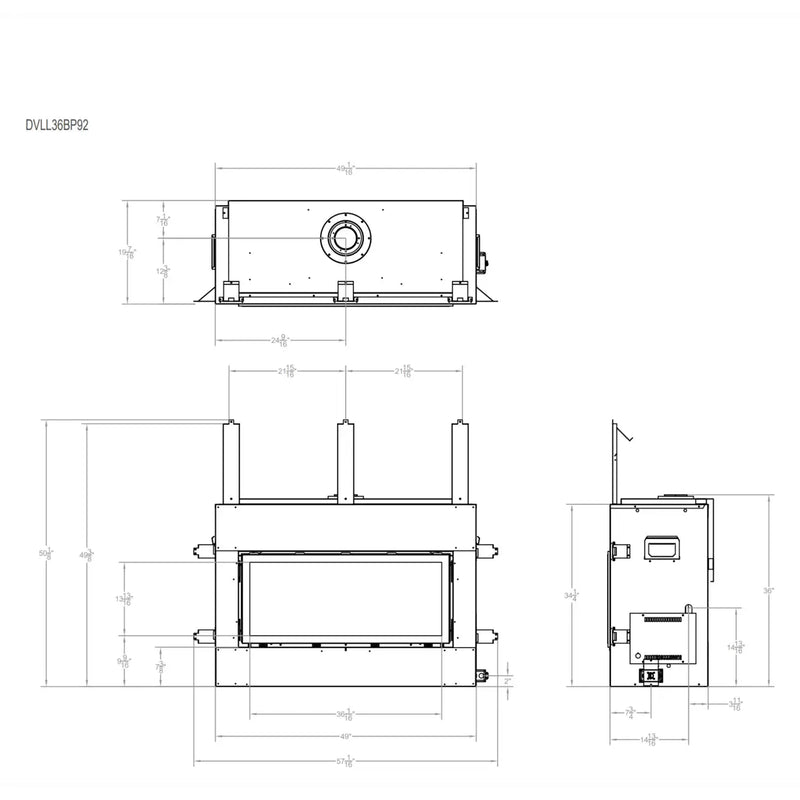 Empire Boulevard Direct Vent 36" Gas Fireplace - Patioscape Outdoors