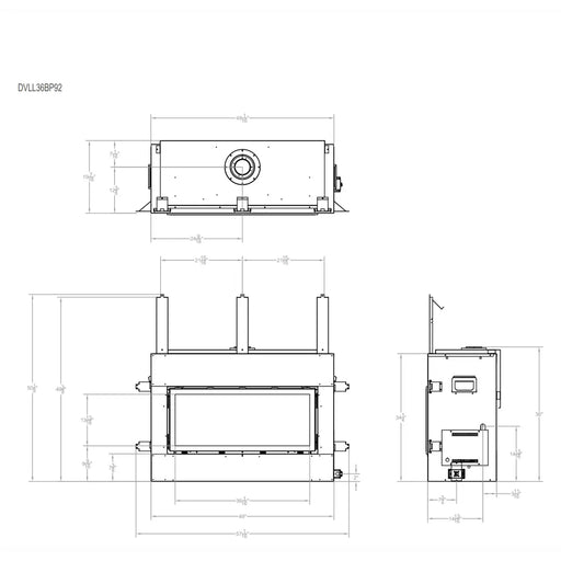 Empire Boulevard Direct Vent 36" Gas Fireplace - Patioscape Outdoors