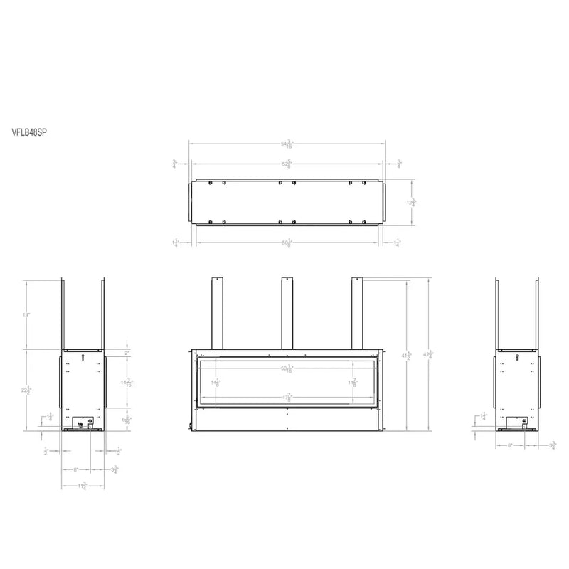 Empire Boulevard See-Through 48" Vent-Free Fireplace - Patioscape Outdoors