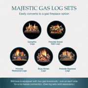 Majestic Biltmore 50" Radiant Wood Burning Fireplace - SB100 - Patioscape Outdoors