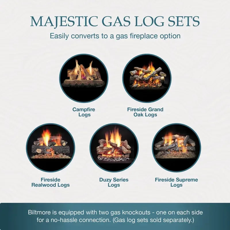Majestic Biltmore 42" Radiant Wood Burning Fireplace - SB80 - Patioscape Outdoors