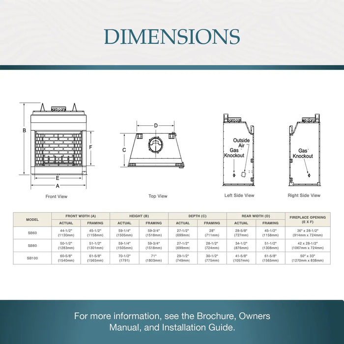 Majestic Biltmore 50" Radiant Wood Burning Fireplace - SB100