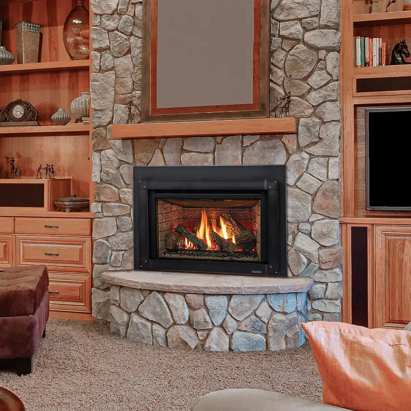 Majestic Trilliant Medium Direct Vent Gas Insert - 30" - Patioscape Outdoors