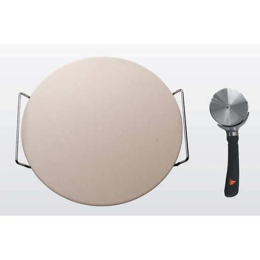 Memphis 13" Pizza Stone Set with Cutter – High-Heat Cordierite Design - Patioscape Outdoors