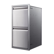 Memphis 15" Double Access Stainless Steel Drawer Stack with Easy-Touch - Patioscape Outdoors