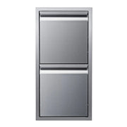 Memphis 15" Double Access Stainless Steel Drawer Stack with Easy-Touch - Patioscape Outdoors