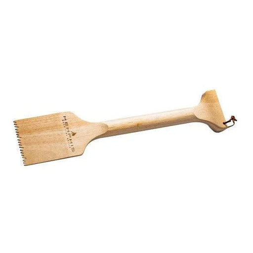 Memphis 3-Piece 18" Brass & Wood Grill Scraper Kit – Gentle Cleaning Tools - Patioscape Outdoors