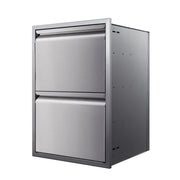 Memphis 21" Double Access Stainless Steel Drawer Stack with Easy-Touch - Patioscape Outdoors
