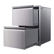 Memphis 21" Double Access Stainless Steel Drawer Stack with Easy-Touch - Patioscape Outdoors