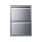 Memphis 21" Double Access Stainless Steel Drawer Stack with Easy-Touch - Patioscape Outdoors