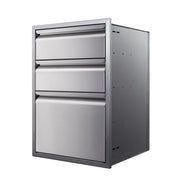 Memphis 21" Triple Access Stainless Steel Drawer Stack – Soft-Close Slides - Patioscape Outdoors