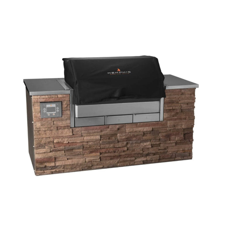 Memphis Black Polyester Cover for Elite ITC2 Built-In Pellet Grill – Durable & Water-Resistant