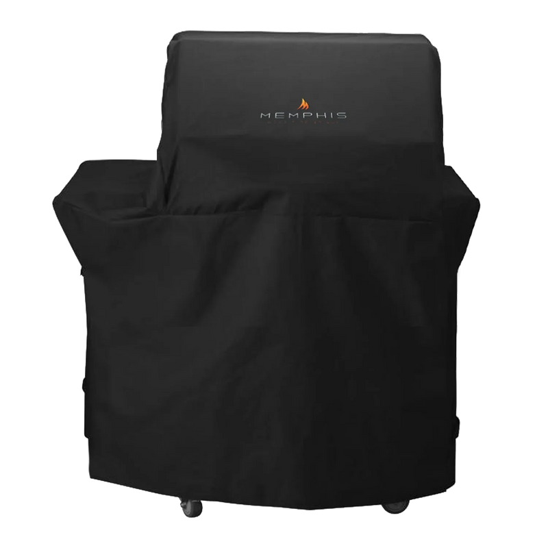 Memphis Black Polyester Cover for Elevate Cart ITC2 Pellet Grill with Secure Velcro Straps - Patioscape Outdoors