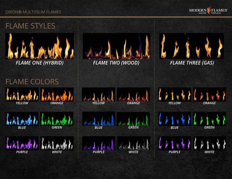 Modern Flames Orion Slim 100" Virtual Electric Fireplace