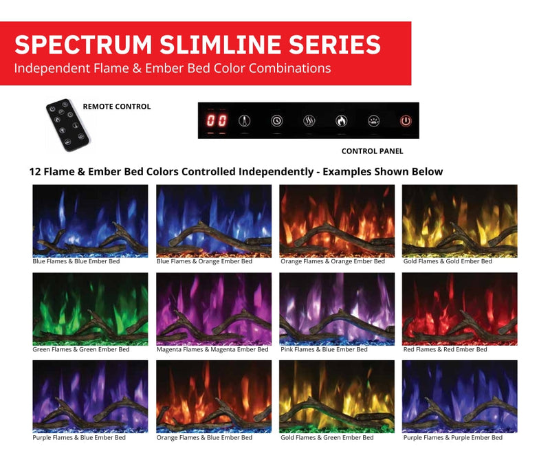 Modern Flames Spectrum Slimline 100" Ultra-Slim Electric Fireplace