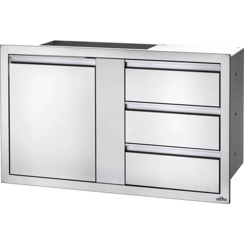 Napoleon BI-4224-1D3DR - 42" x 24" Large Single Door & Triple Drawer Combo - Patioscape Outdoors