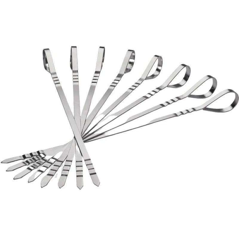 Napoleon 70015 Stainless Steel MultiFunctional Skewers, 8 Pack - Patioscape Outdoors