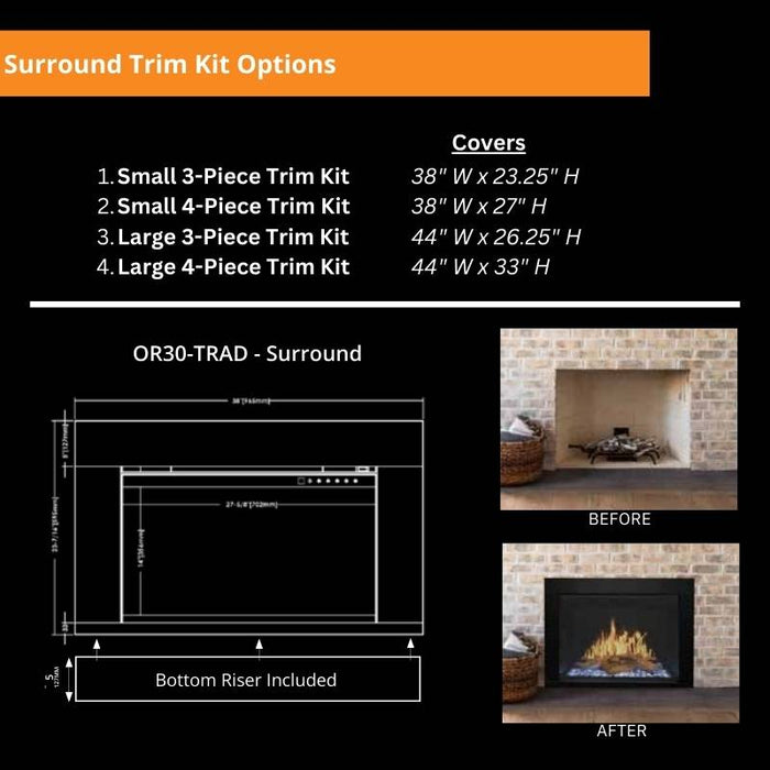 Modern Flames Orion Traditional 30" Virtual Electric Fireplace