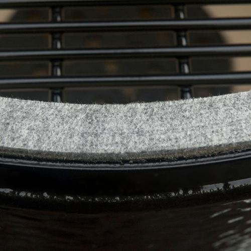 Primo All-In-One Round Charcoal Ceramic Kamado Grill With Cradle & Side Shelves PGCRC