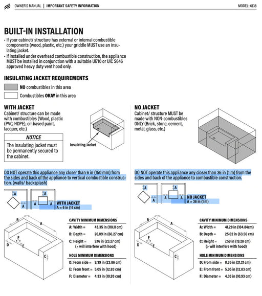 Blackstone 36" Built-In Stainless Steel Gas Griddle - Patioscape Outdoors