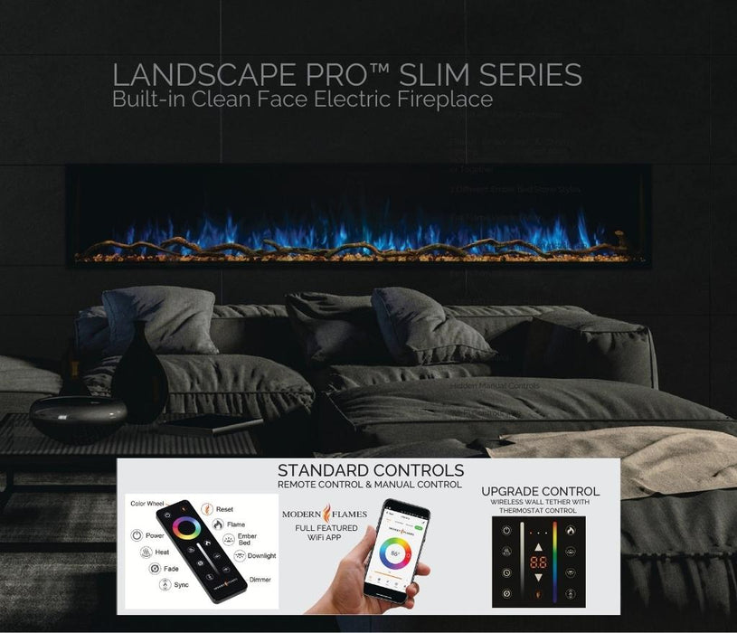 Modern Flames Landscape Pro Slim 68" Linear Electric Fireplace