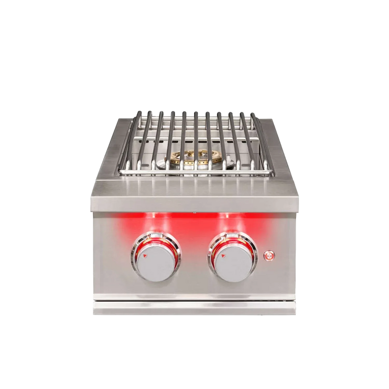 TrueFlame Built-In Double Side Burner with LED Lighting & Stainless Steel Lid - Patioscape Outdoors