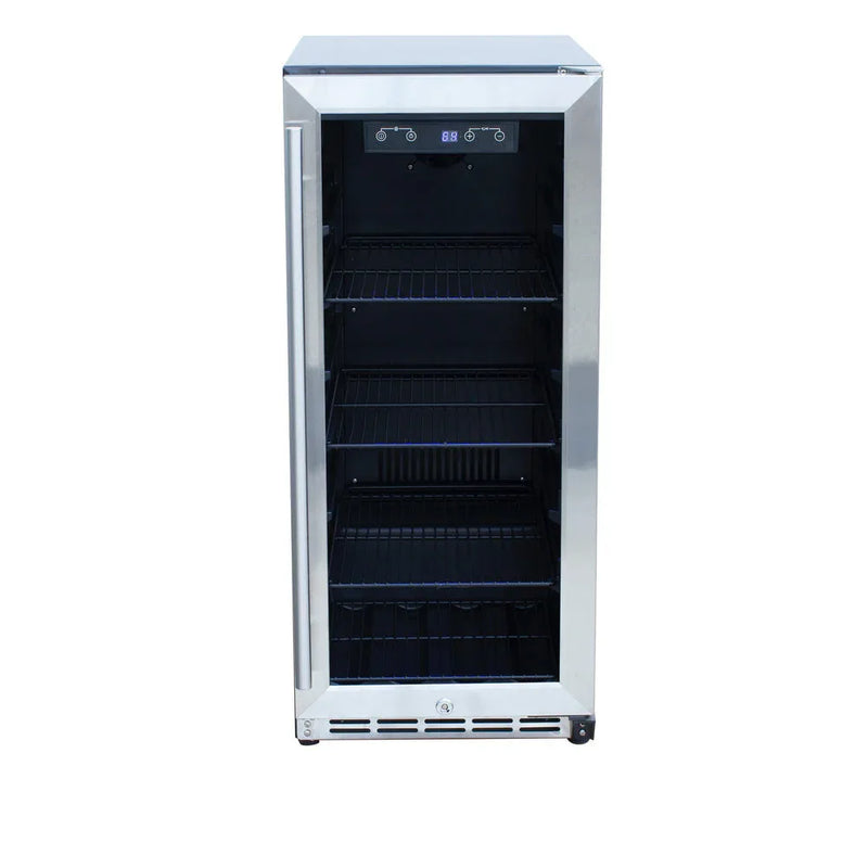 TrueFlame 15-Inch 3.2 Cu. Ft. Outdoor Fridge with Glass Door - Patioscape Outdoors