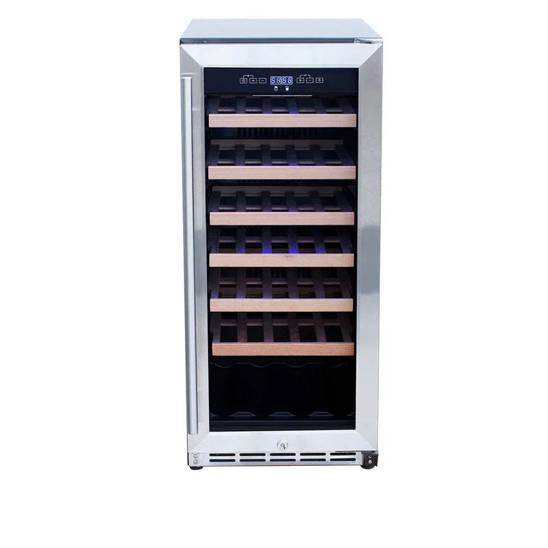 TrueFlame 15-Inch 3.2 Cu. Ft. Outdoor Rated Wine Cooler with Locking Door - Patioscape Outdoors