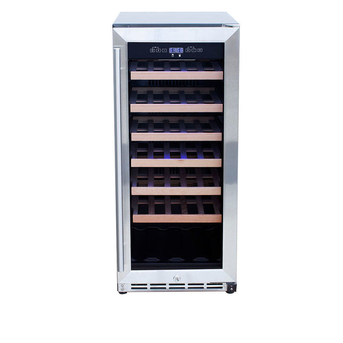 TrueFlame 15-Inch 3.2 Cu. Ft. Outdoor Rated Wine Cooler with Locking Door