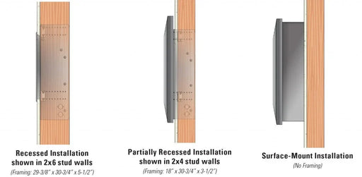 Empire Boulevard Slim Line Vent-Free Fireplace - 30" - Patioscape Outdoors