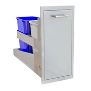 Alfresco 20-Inch Stainless Steel Soft-Close Dual Trash Center/Recycling Bin - Patioscape Outdoors