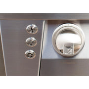Alfresco 36" Blue Lilac Built-In Gas Grill with Rotisserie, Sear Zone & Signature Smoker - Patioscape Outdoors