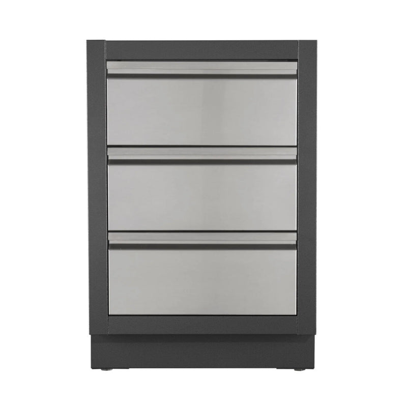 Napoleon Oasis 100 Outdoor Kitchen Island w/ Built-in 500 Series 32 Propane Grill  & Valet Gray Granite Countertop