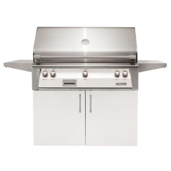 Alfresco 42" Freestanding Stainless Steel Gas Grill with Sear Zone, Rotisserie & Smoker System